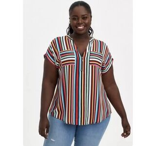 Torrid Multicolor Striped Blouse